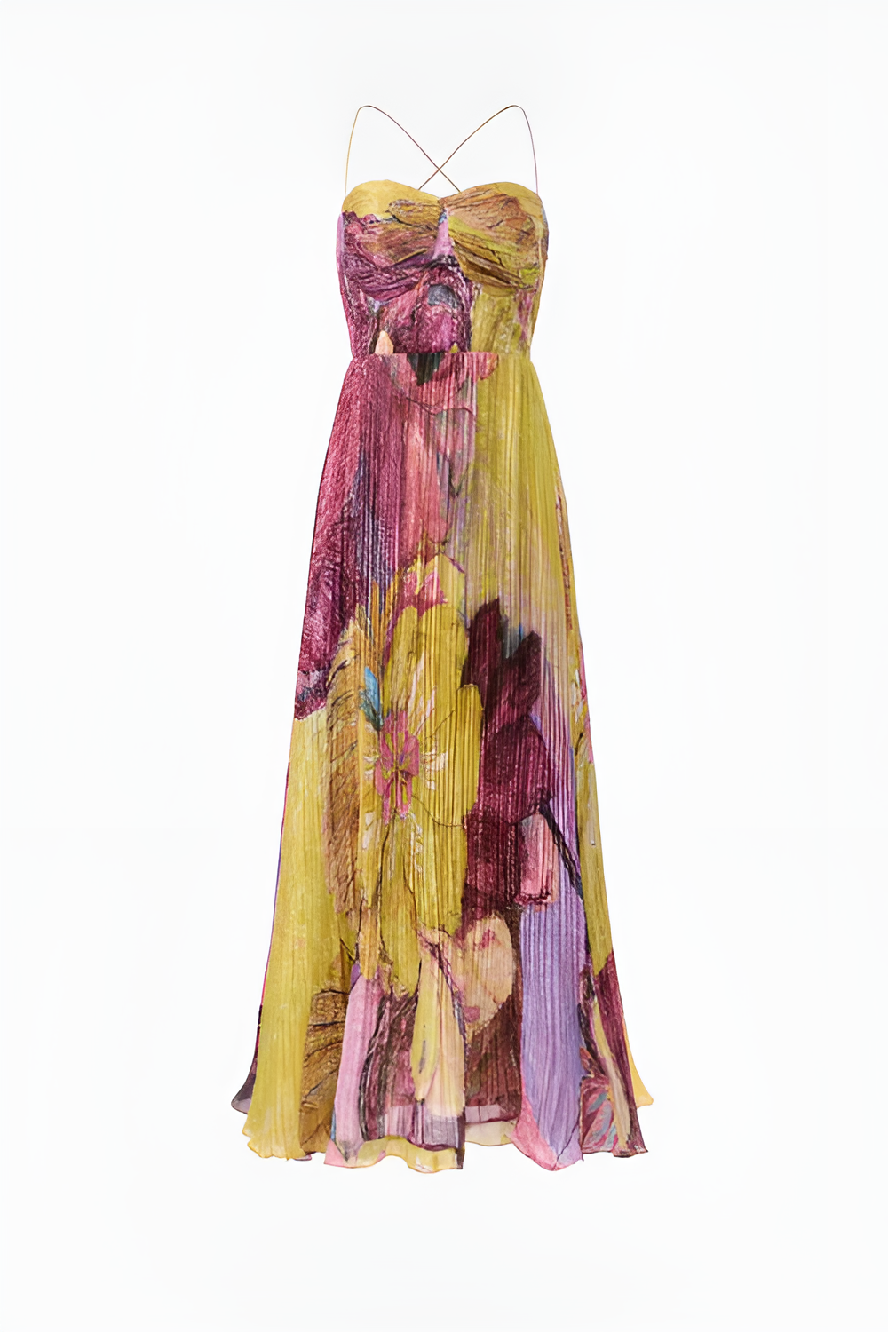 Multicolored Ikat Print Maxi Dress