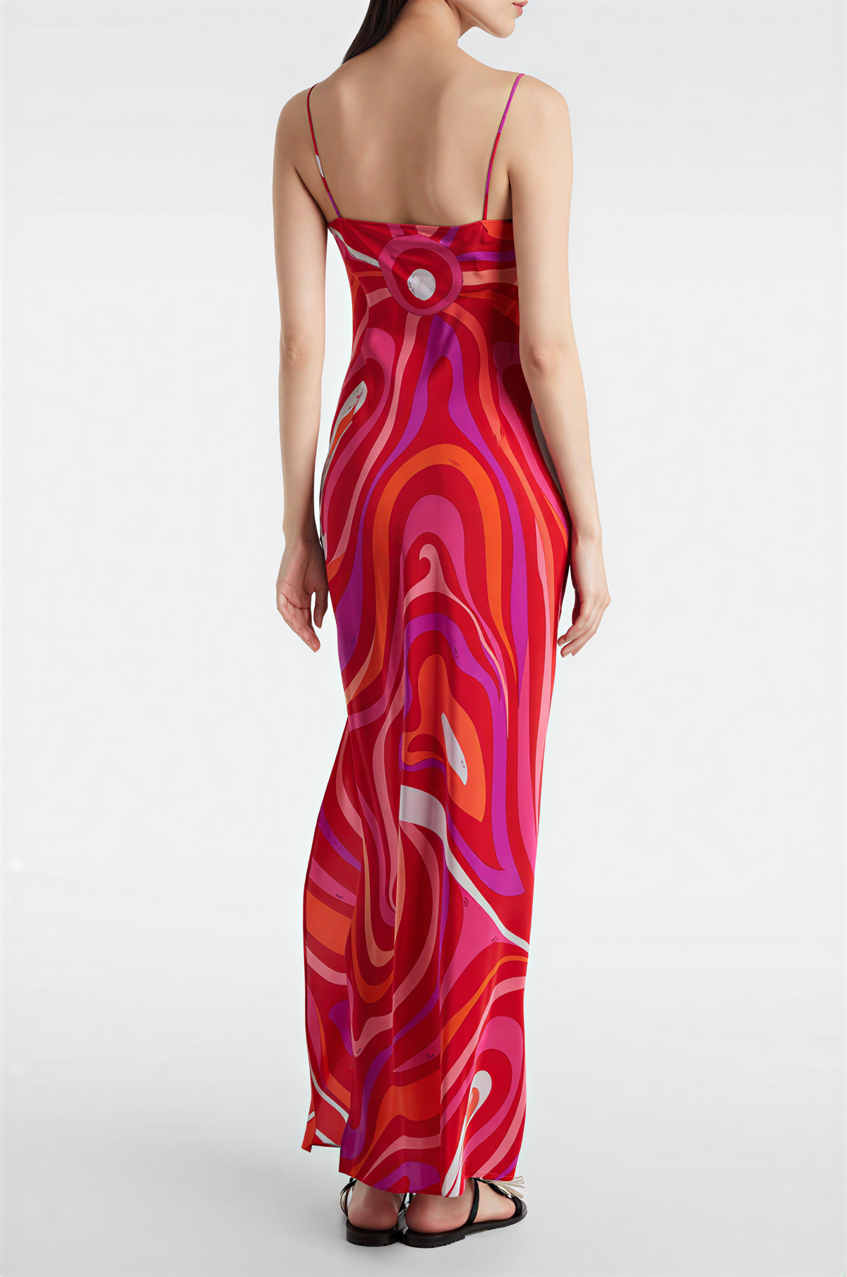 Swirl Print Maxi Dress