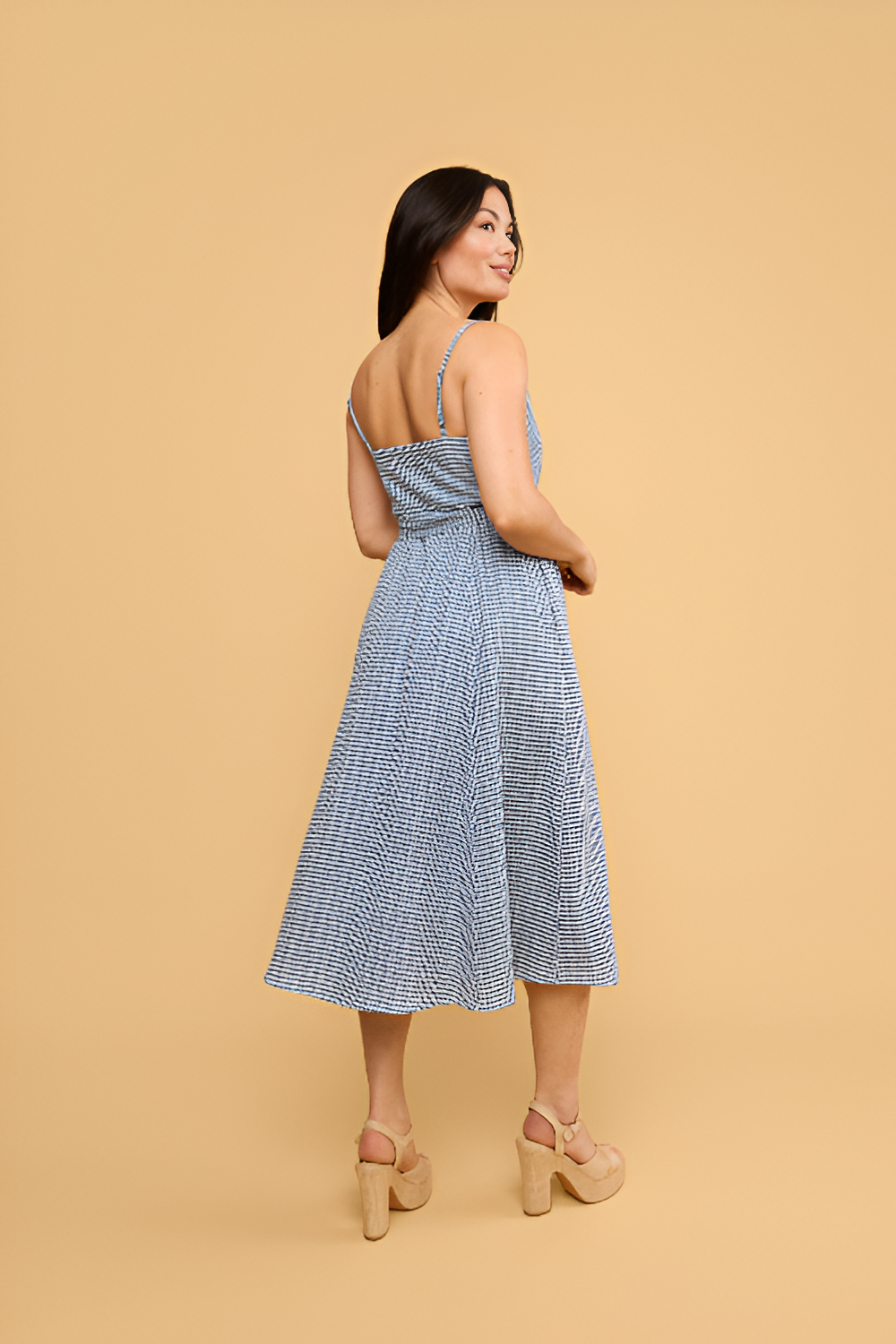 Lauren Dress in Blue Gingham