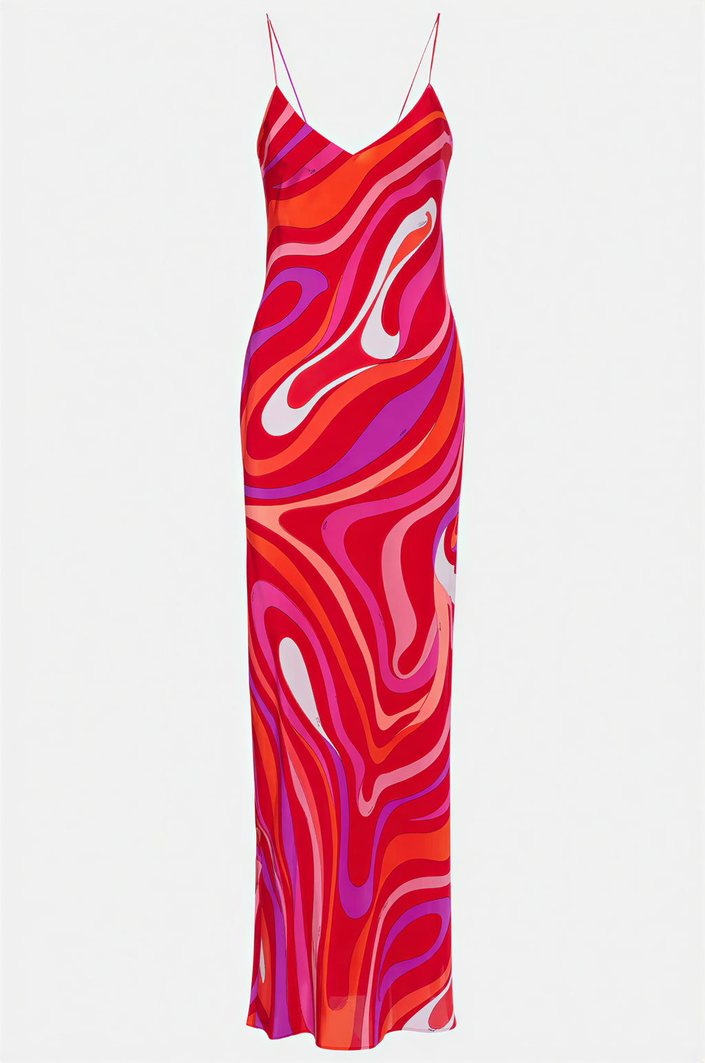 Swirl Print Maxi Dress