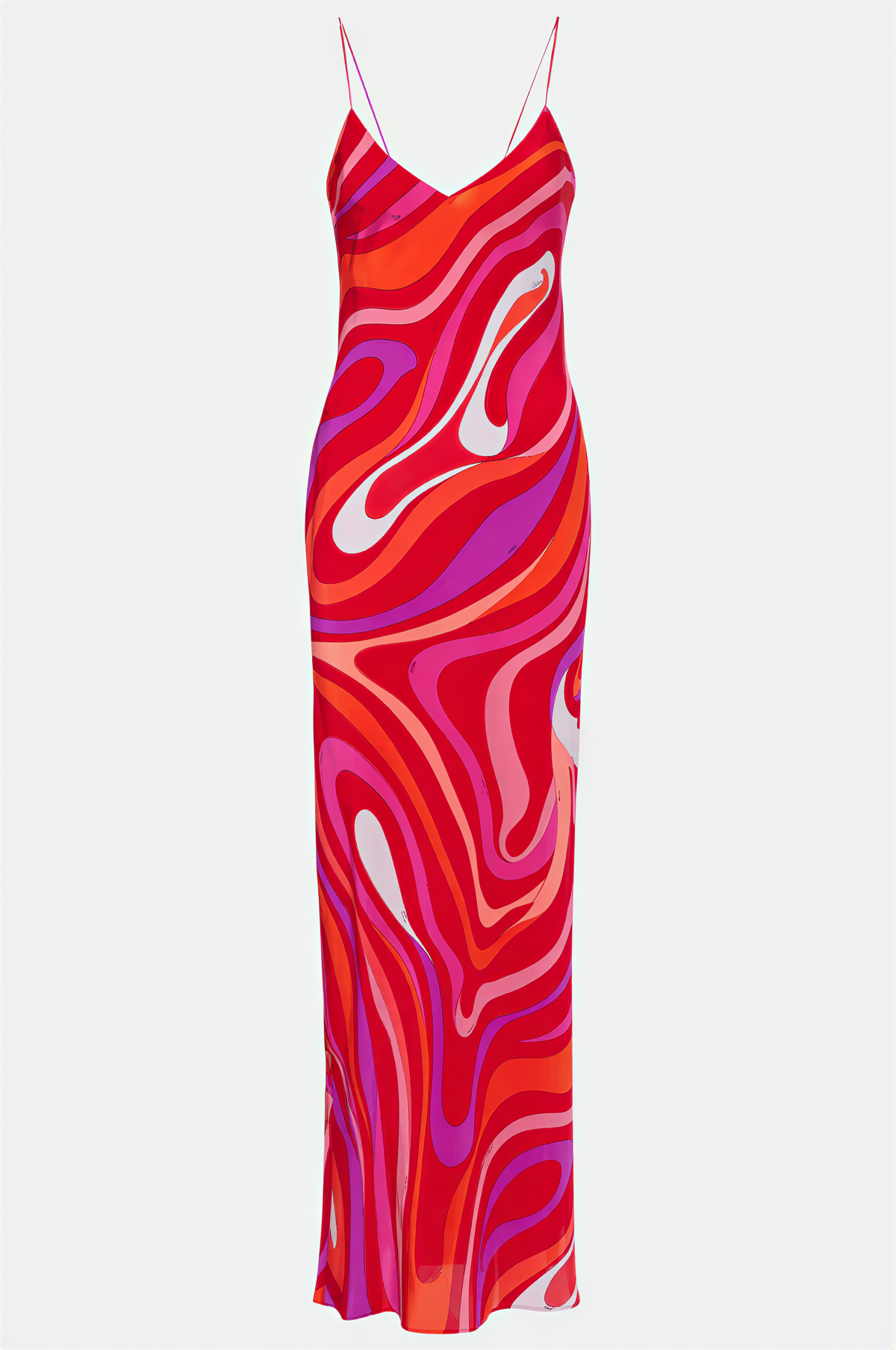 Swirl Print Maxi Dress