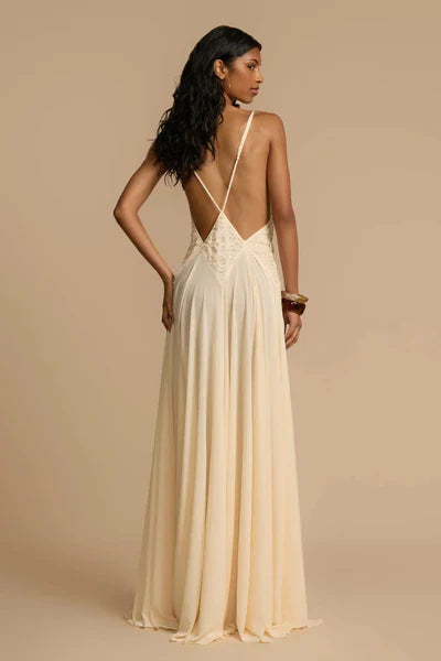 Plunging V Maxi Dress