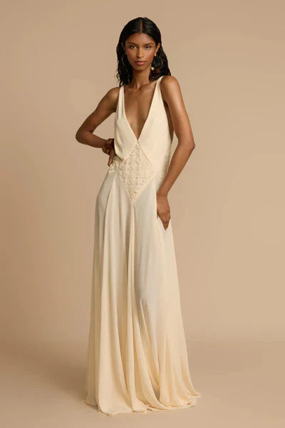 Plunging V Maxi Dress