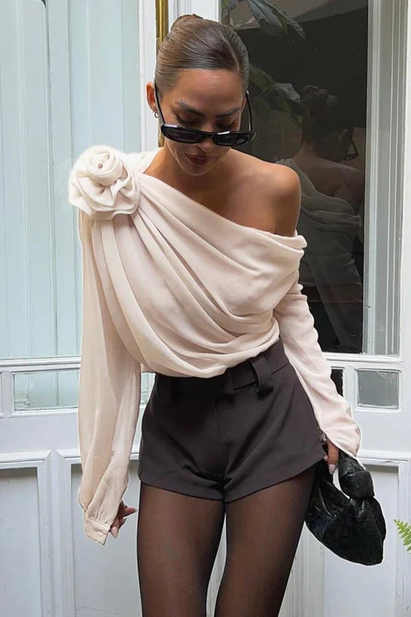 Flower Asymmetrical Top